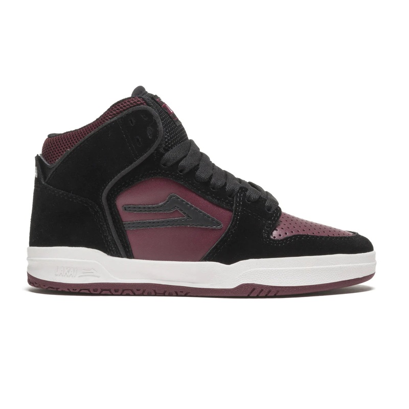 Lakai Shoes Telford Kids – Black/Burgundy Suede 2 Black