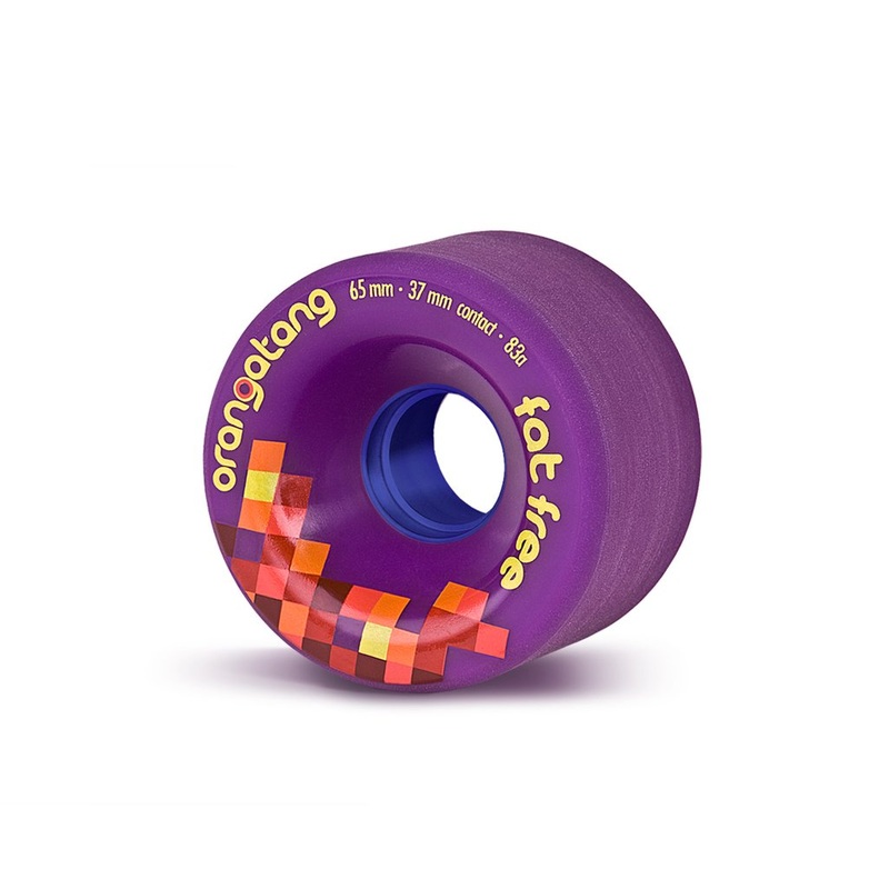 Orangatang Fat Free 65mm 83a Longboard Wheels – Purple (Set of 4)