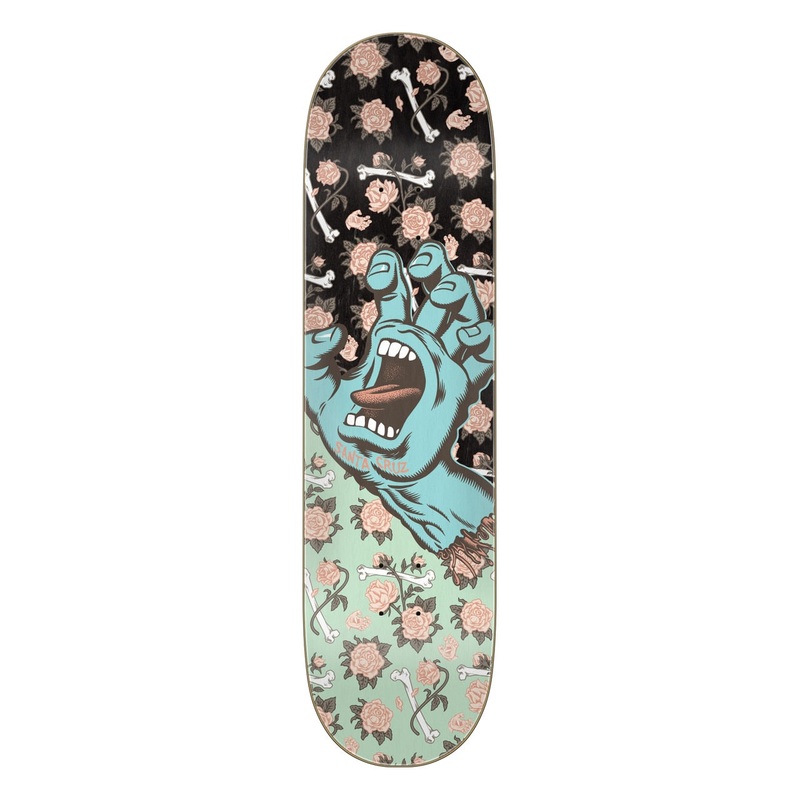 SANTA CRUZ DECK – FLORAL DECAY HAND TEAM (8.25″ X 31.8″) 8.25″
