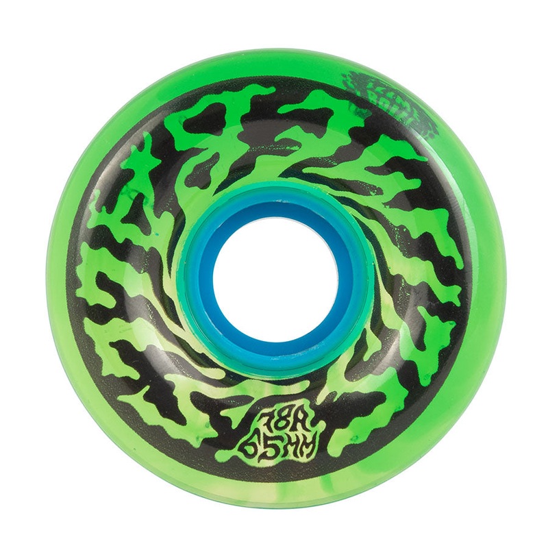 SLIME BALLS WHEELS SWIRLY TRANS GRN 78A (65MM) 65MM