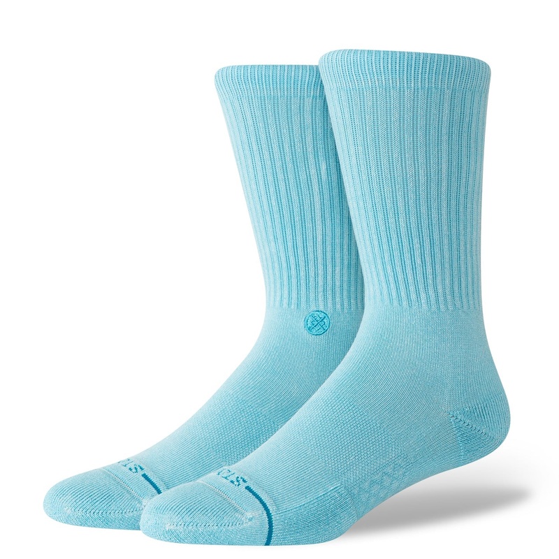 STANCE SOCKS ICON DYED CREW ELECTRIC BLUE MEDIUM