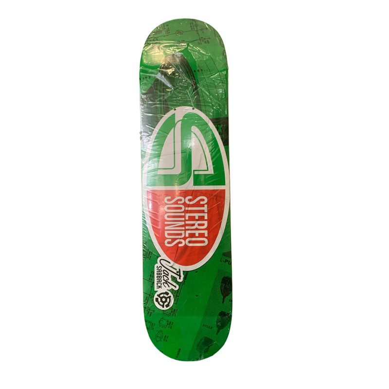 Stereo Jack Sabback Diagram Green/Red 8″ Classic Skateboard Deck