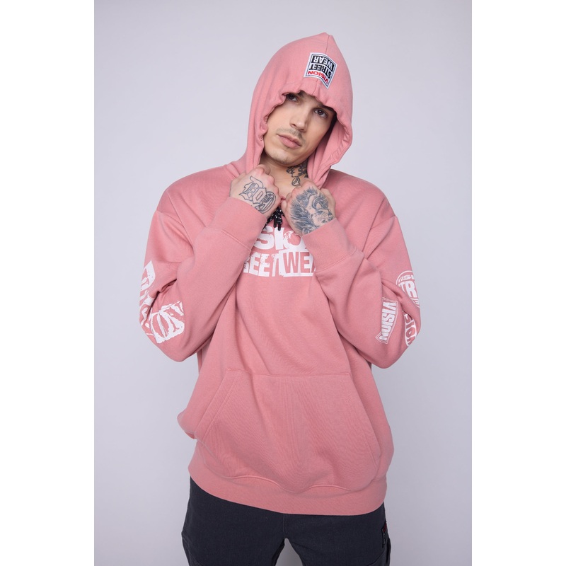 Team Logo Hoodie – Dusty Rose S