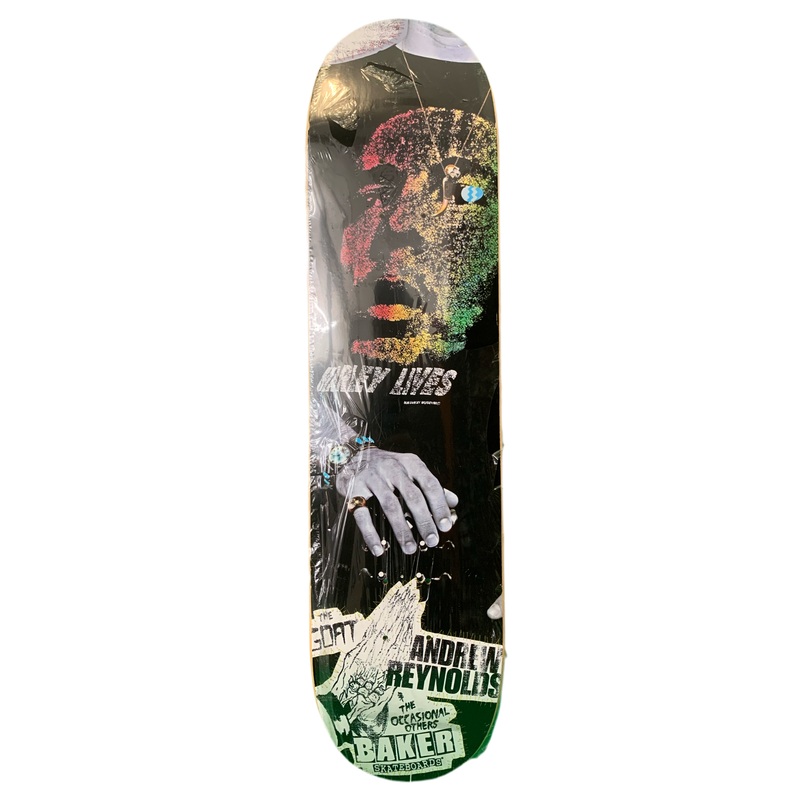 Baker Andrew Reynolds X The Goat Bob Marley Shirt Size 8.4″ Classic Skateboard Deck