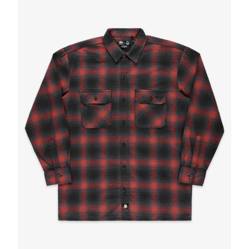 Dickies/Spitfire Woven Plaid Flannel Shirt S