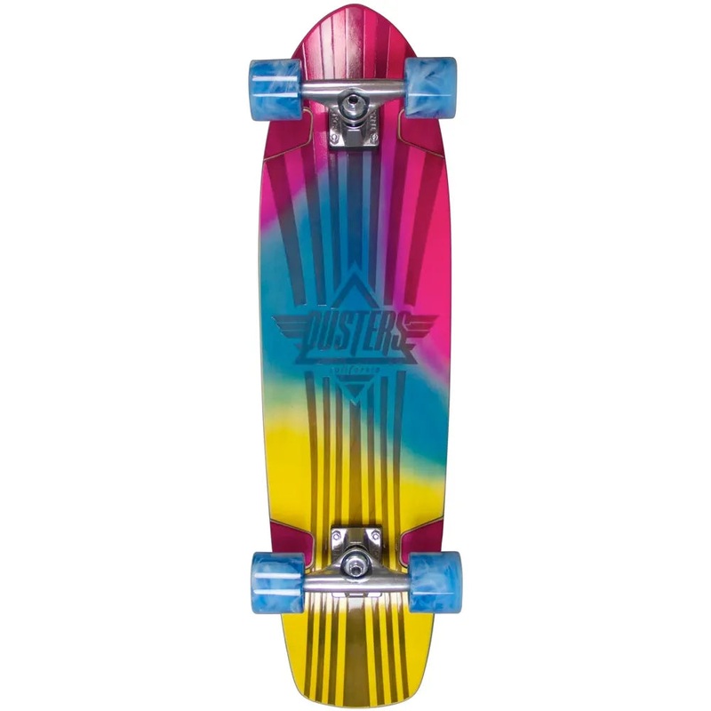 Dusters Keen Retro Fades Blue Pink Yellow Cruiser Skateboard