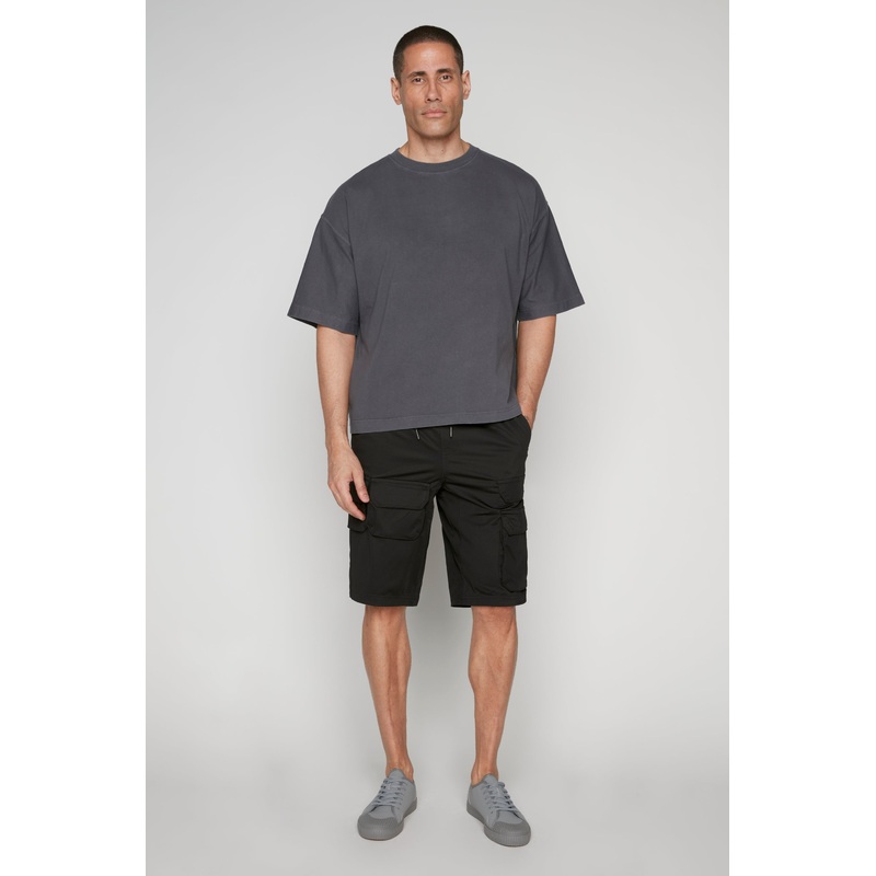 JUDE – Mens Multi Cargo Shorts – Black 28(XS)