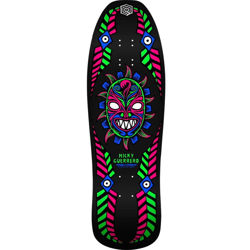 Powell Peralta Nicky Guerrero Mask Skateboard Deck – 10 Blacklight **PRE-ORDER**