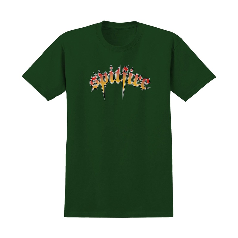 Spitfire Venom Script T-Shirt S Forest Green