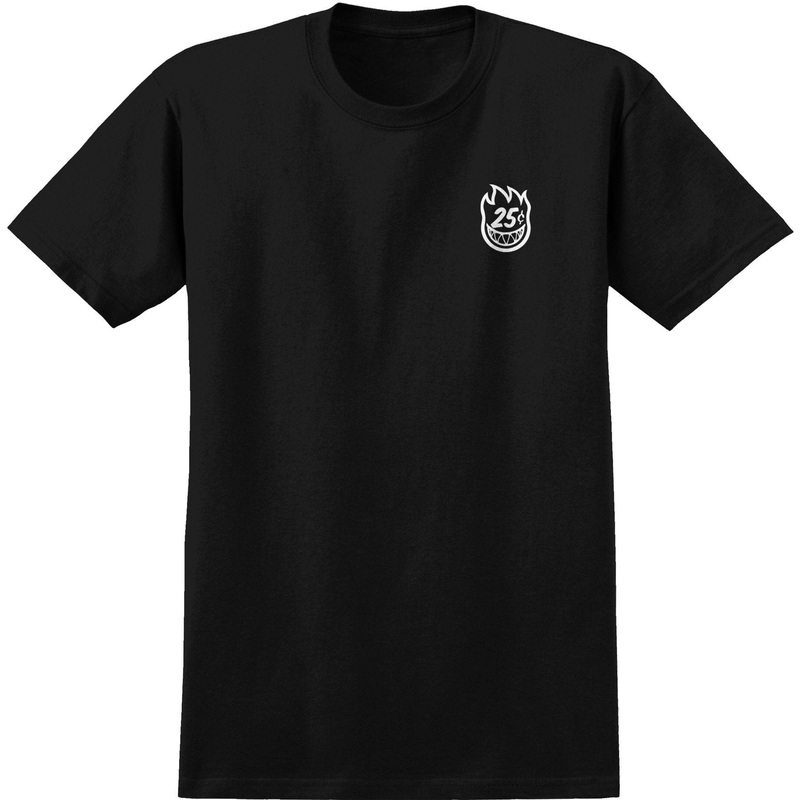 Spitfire X QS Quarter Classic Tee – Black/White S Black