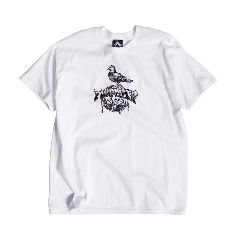 Thrasher X Antihero Cover The Earth T-Shirt S White