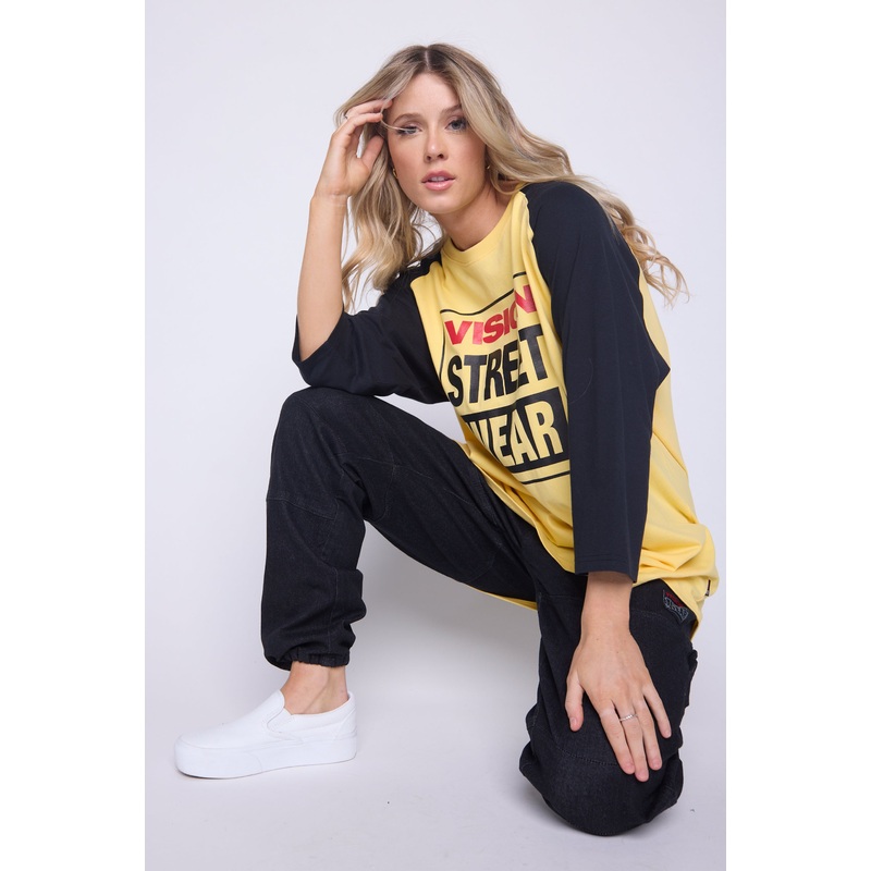 3/4 Raglan Sleeve Box Logo Print – Butter S