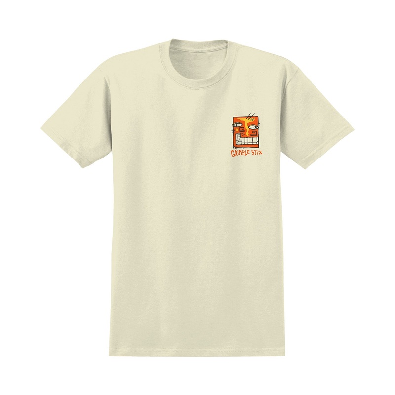 Antihero Grimple Stix Cubist T-Shirt S Cream