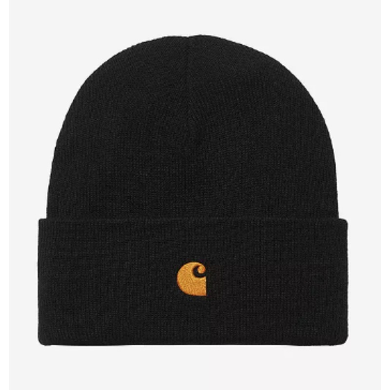 Carhartt WIP Chase Beanie – Black/Gold