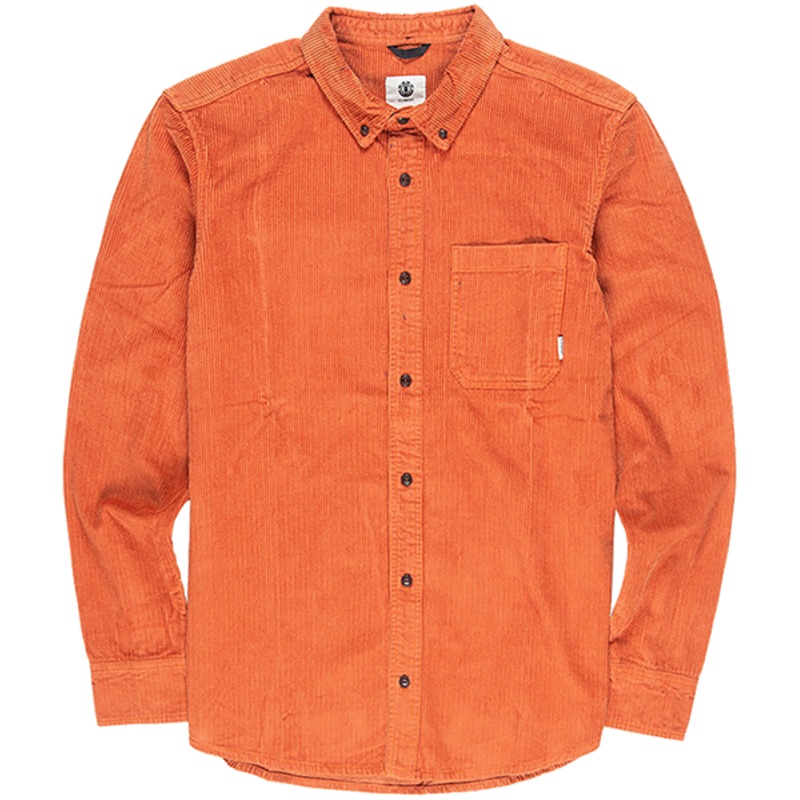 ELE LUMBER CORD L/S BUTTON UP GINGER BREAD S