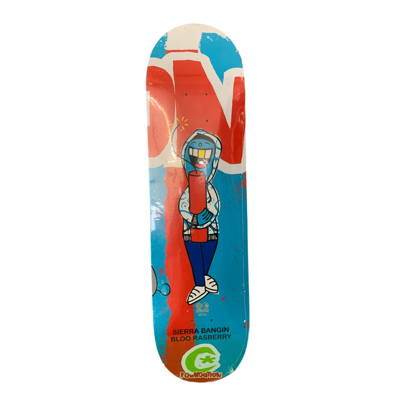 Foundation Sierra Fellers Bangin Bloo Rasberry Odder Pops Series 8.125″ Classic Skateboard Deck