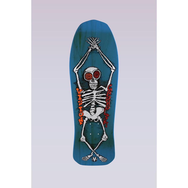 Groholski Skeleton – Modern Concave Skateboard – 10″X30.25″ – Turquoise