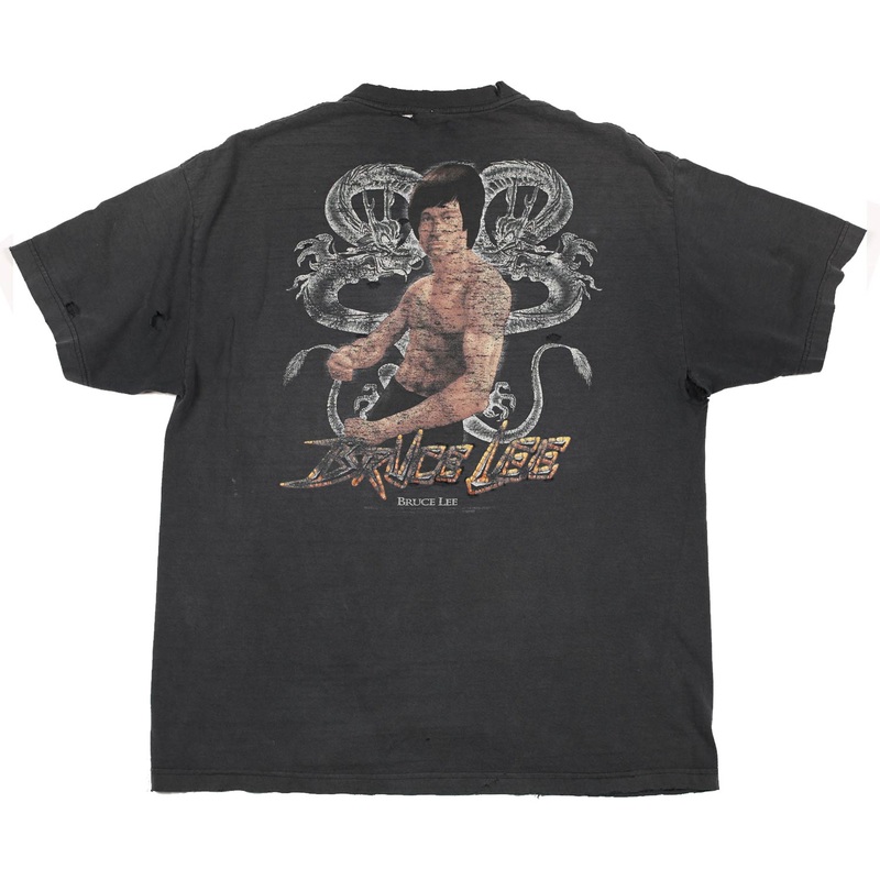 Vintage 1990’s Bruce Lee Thrashed Black Tee XL