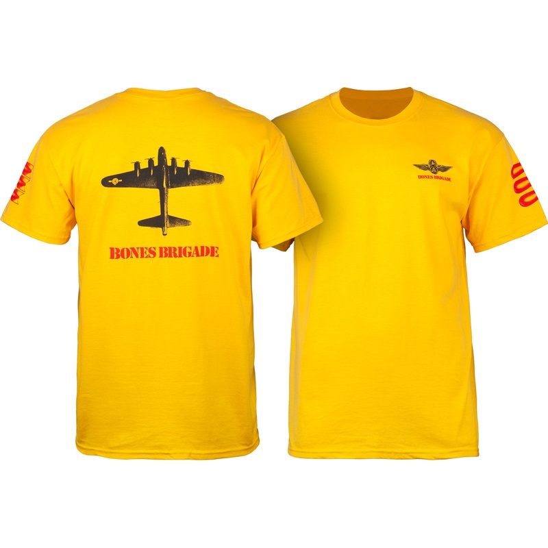 Bones Brigade Bomber T-shirt – Gold M Gold