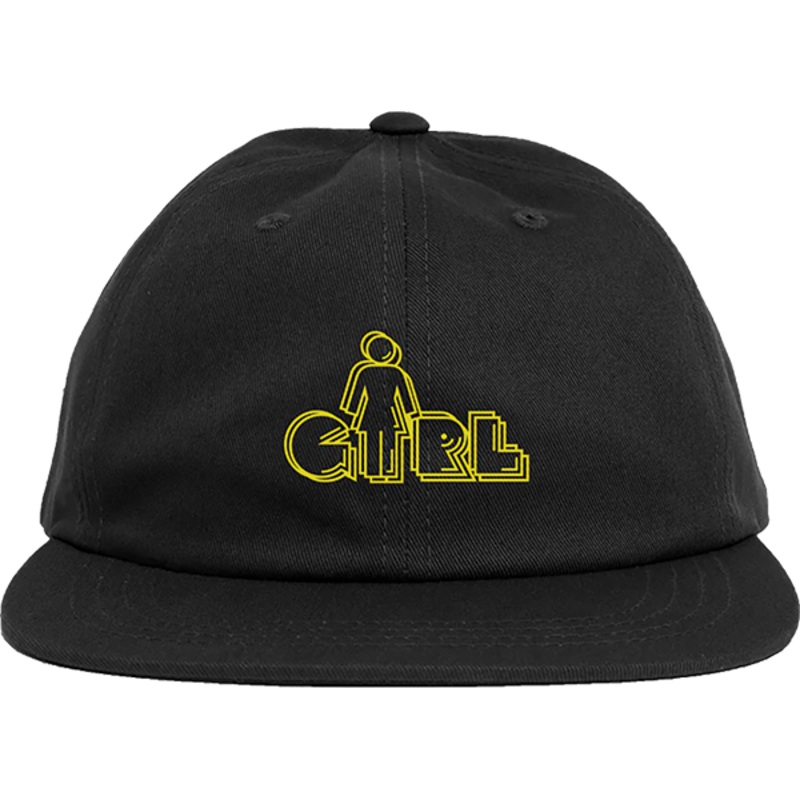 GIRL PAC-OG-MAN EMBROIDERED 6-PANEL ADJ-BLACK