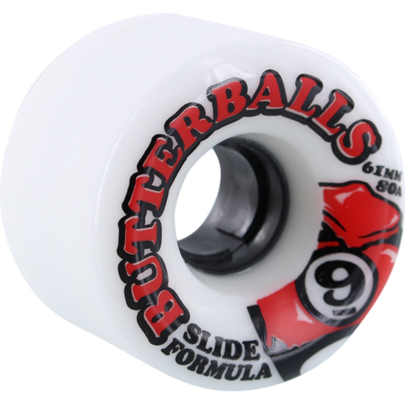 SEC9 SLIDE BUTTERBALLS WHT W/RED/BLK 61mm 80A
