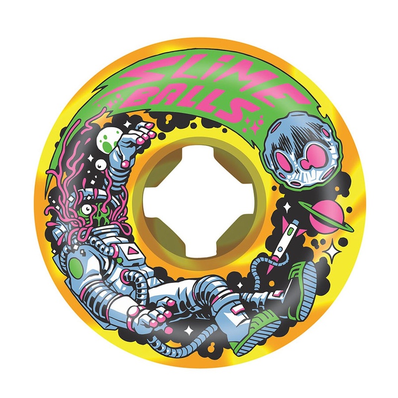 Slime Balls Astros Speed Balls Wheels 56mm 99a – Orange/Yellow Swirl (Set of 4)