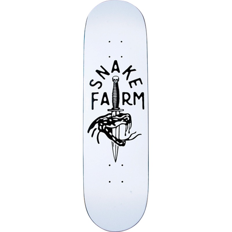 SNAKE FARM BOOM STICK DECK.8 WHT/BLK 8.0″
