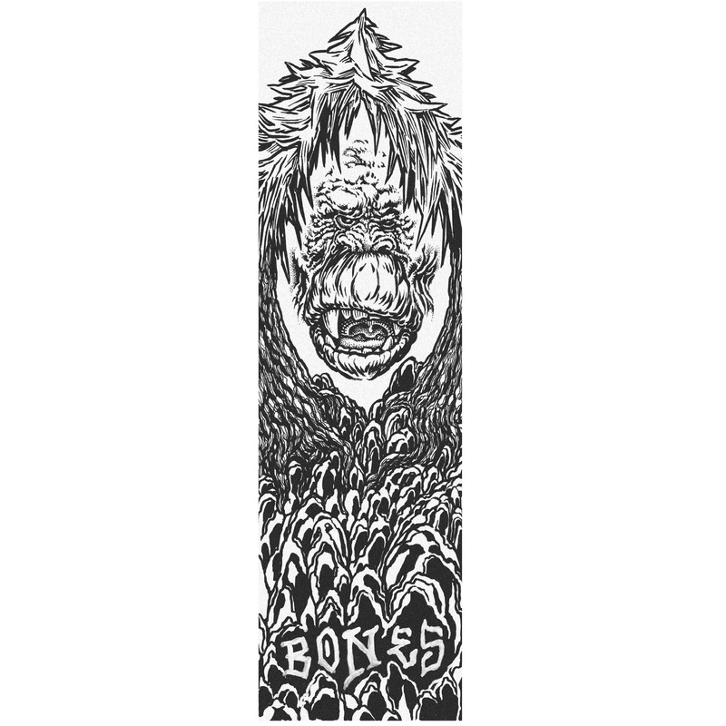 Bones Forest Face Single Sheet Griptape 9×33 – White