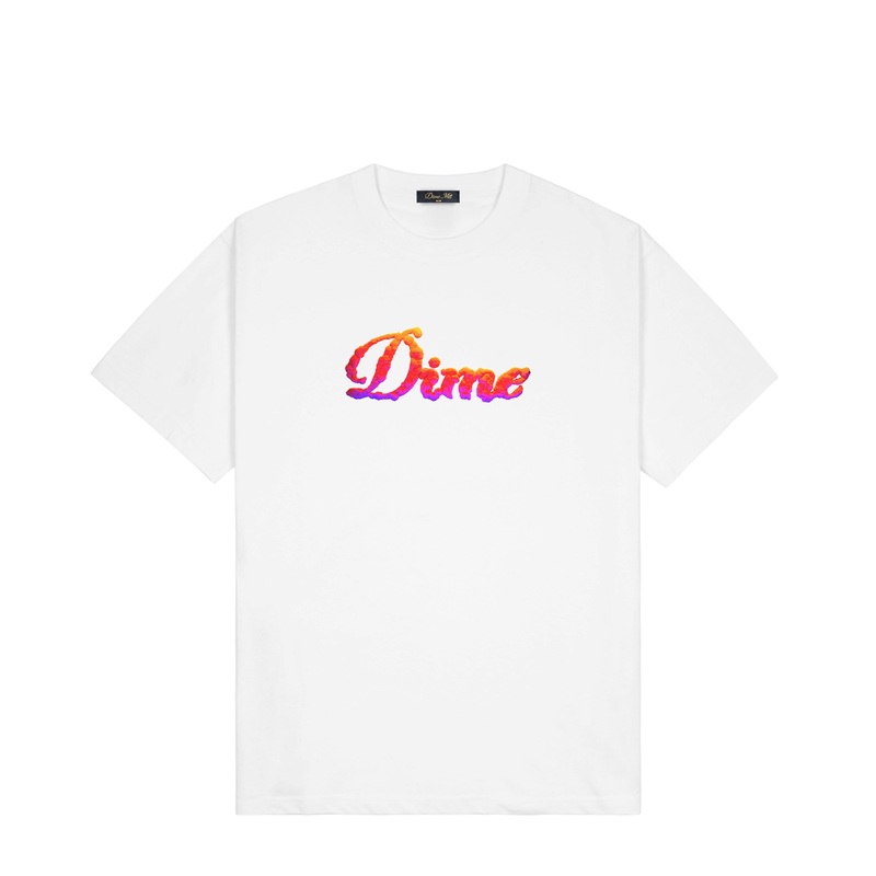 Dime Cursive Cloud T-Shirt – White Small
