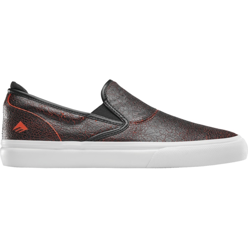 EMERICA WINO G6 SLIP ON BLACK/RED/WHITE 9