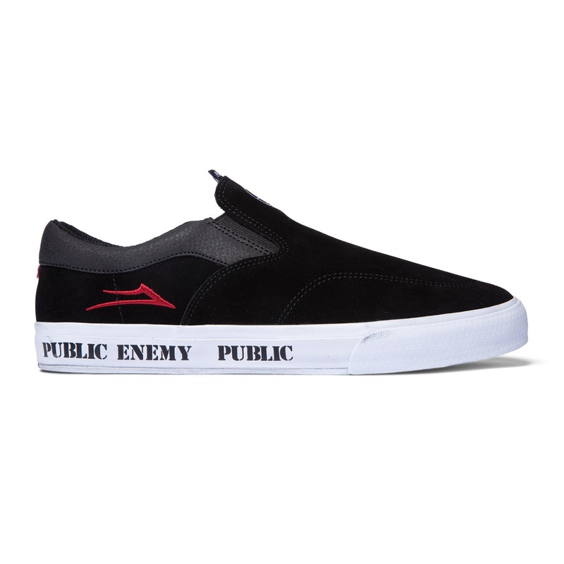 Lakai Shoes Owen VLK – Black/Red Suede 5 Black