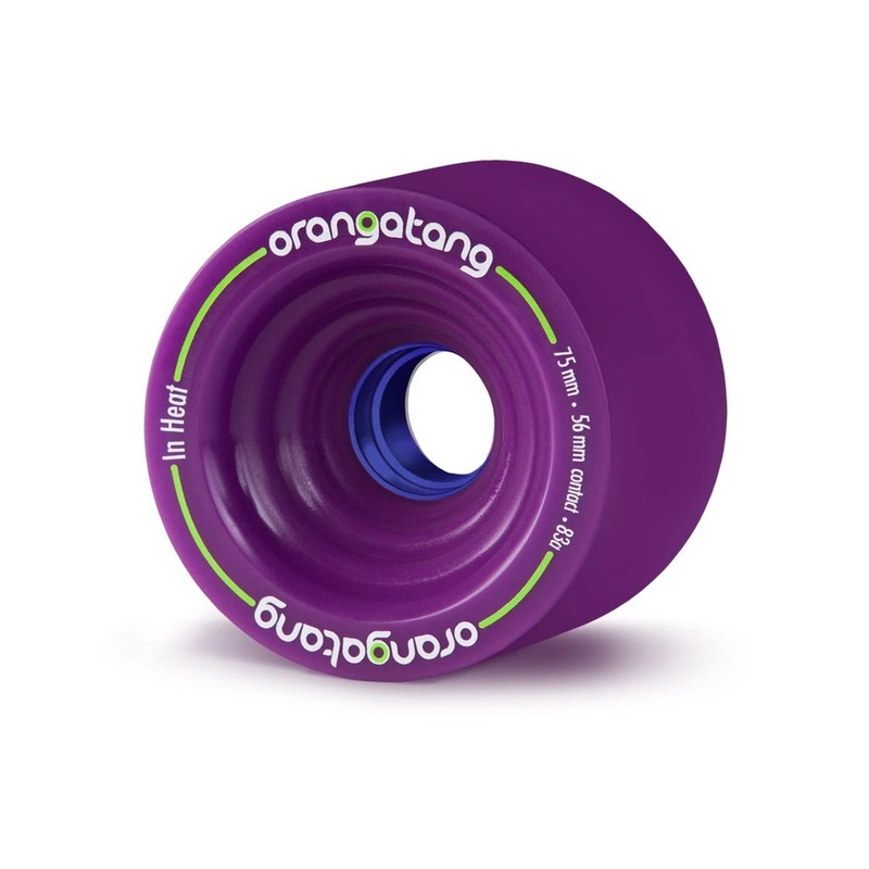 Orangatang In Heat 75mm 83a Purple Longboard Wheels (Set of 4)