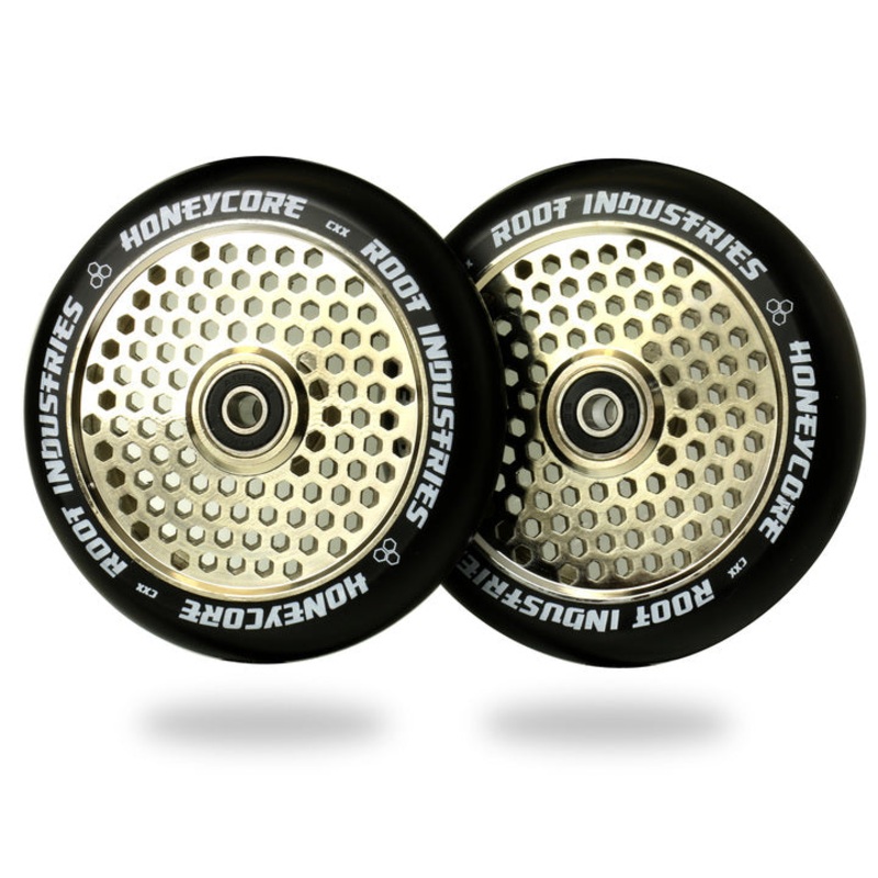 Root Industries HoneyCore Wheels 120mm – Black/Mirror (Pair)
