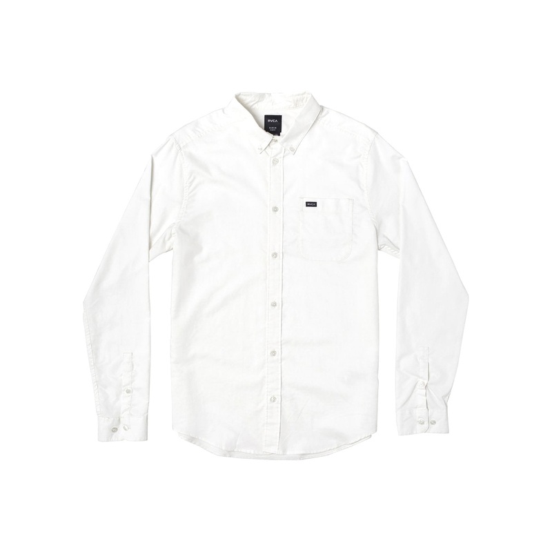 RVCA That’ll Do Stretch L/S Button Up Shirt – White Small