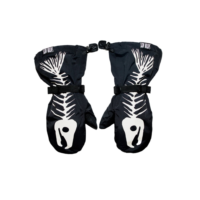 Salmon Arms Overmitt – Bones Black/White Small
