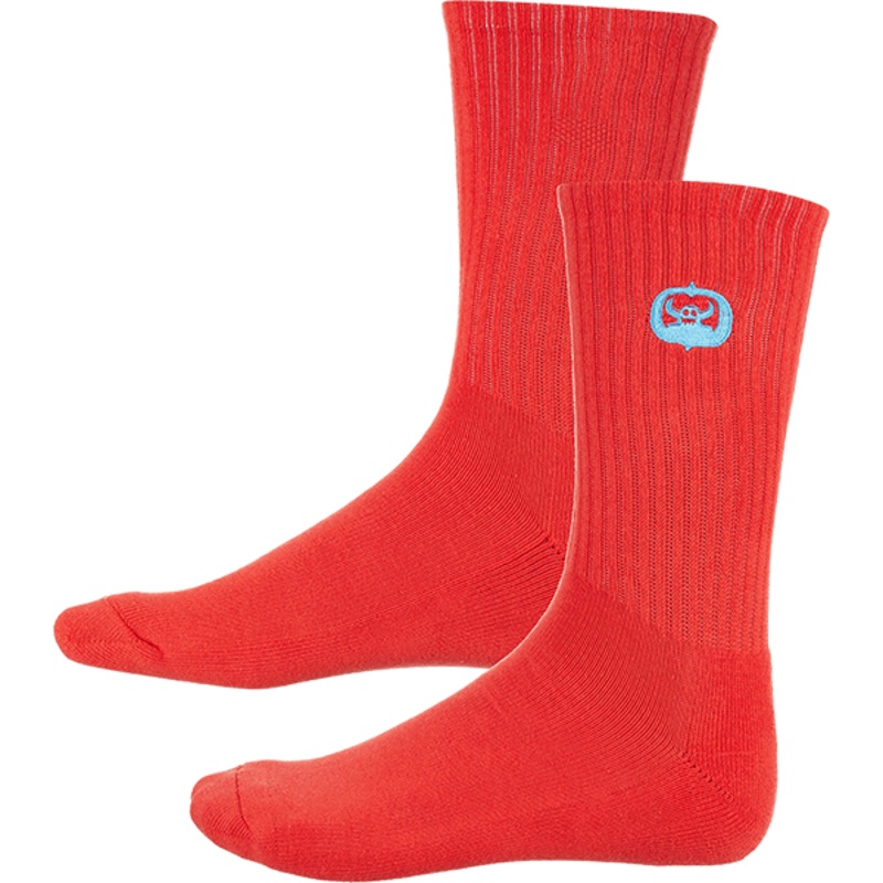 TM MATOKIE EMB. LOGO CREW SOCK RED 1pr