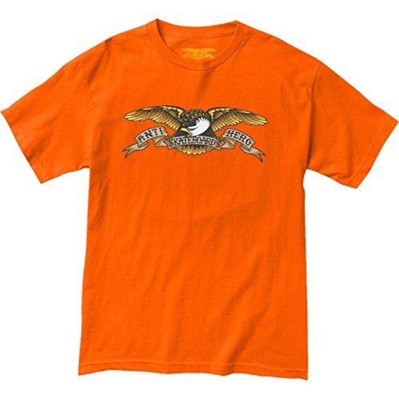 ANTIHERO EAGLE SS T-SHIRT ORANGE SMALL