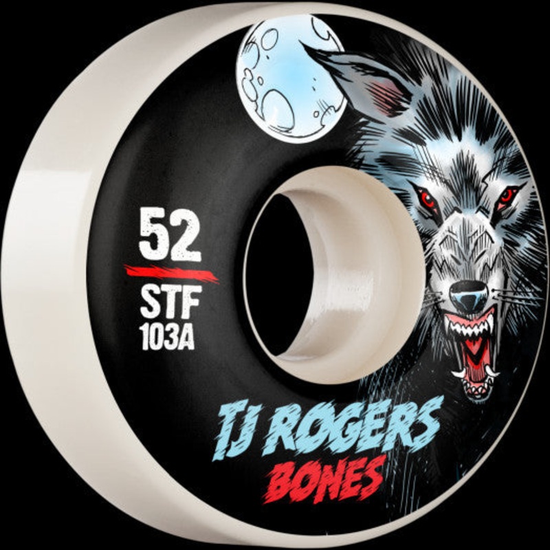 BONES WHEELS TJ ROGERS BLACK WOLF V3 SLIMS STF 103A (52MM/54MM) 52MM