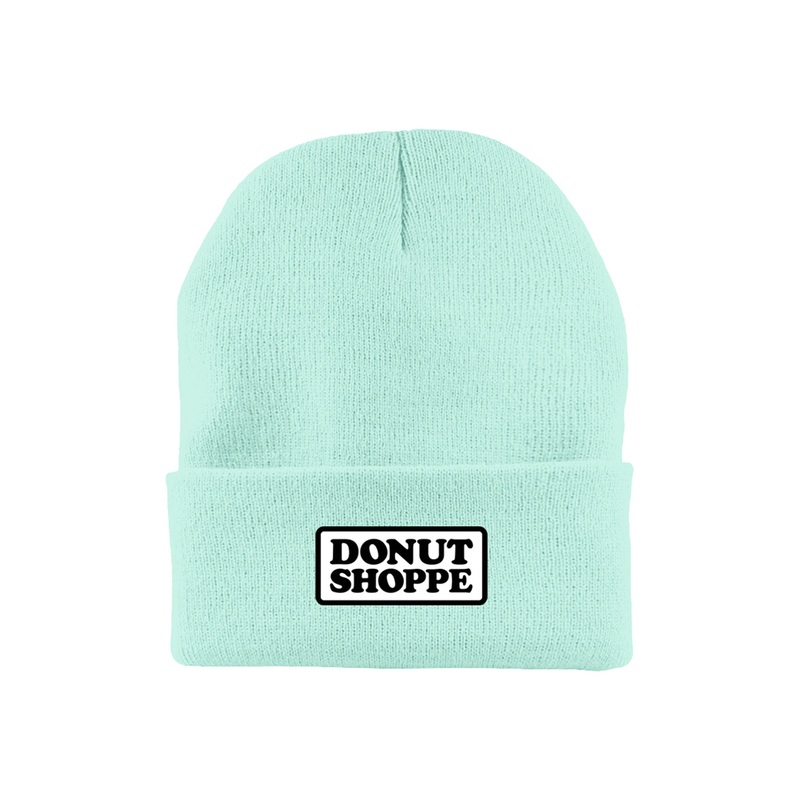 DS PATCH FINE KNIT FOLD BEANIE MINT