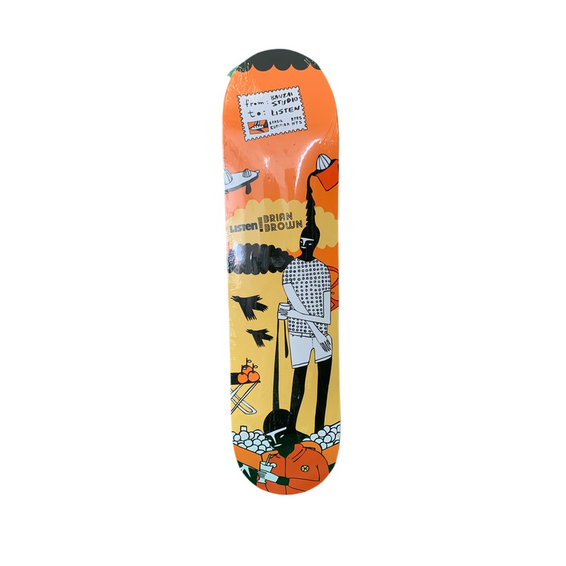 Listen Brian Brown Banzai Studio 7.5″ Classic Skateboard Deck