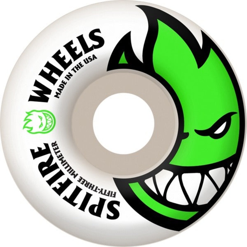 Spitfire Wheels Bighead 53mm 99a – White/Green (Set)