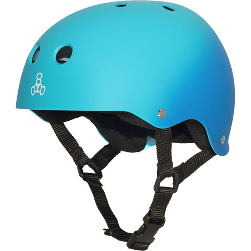 Triple 8 Sweatsaver Helmet – Blue Fade Rubber/Turquoise S Teal