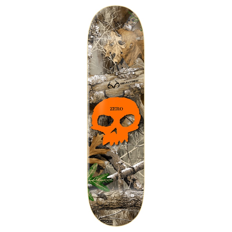ZERO X REALTREE DECK SINGLE SKULL ORANGE (8.25″) 8.25″