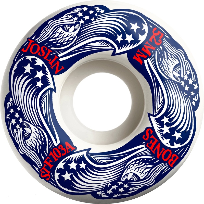 Bones STF Pro Joslin Freedom Foursome V1 Standard 52mm 103a Wheels – White (Set of 4)