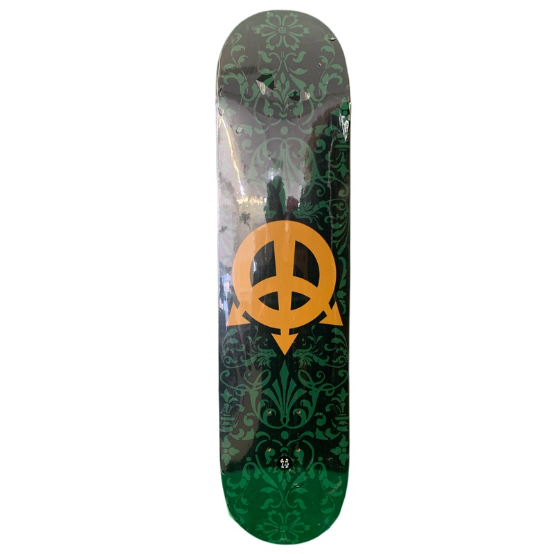 Bummer High Team Logo Black/Green 7.5″ Classic Skateboard Deck