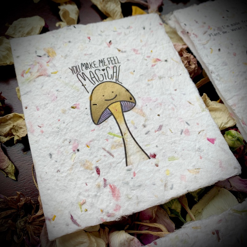 Magical Valentines Day Cards (made from seed paper)