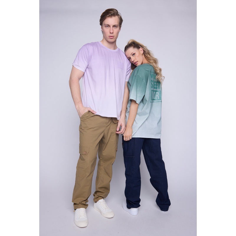 Ombre Box Logo T-Shirt – Moss S