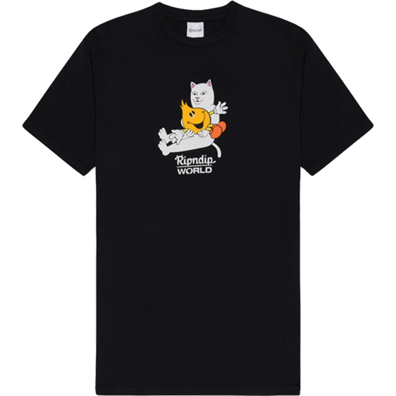 RIP N DIP NERM HEART FLAMEBOY SS VINTAGE BLACK S