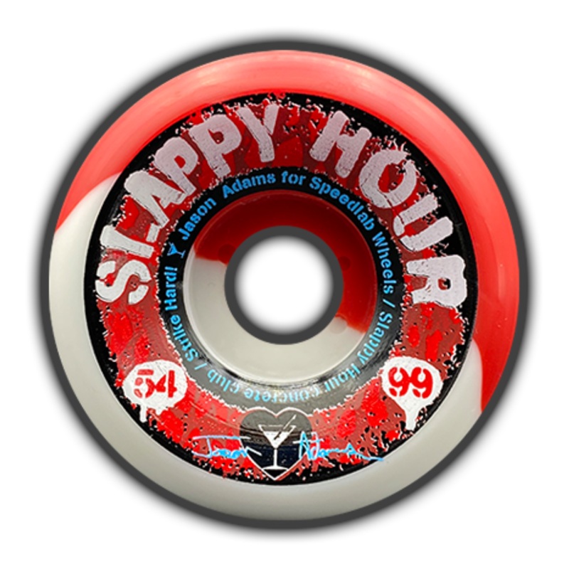 SPEEDLAB WHEELS JASON ADAMS RED/WHITE SPLIT 99A (54MM) 54MM