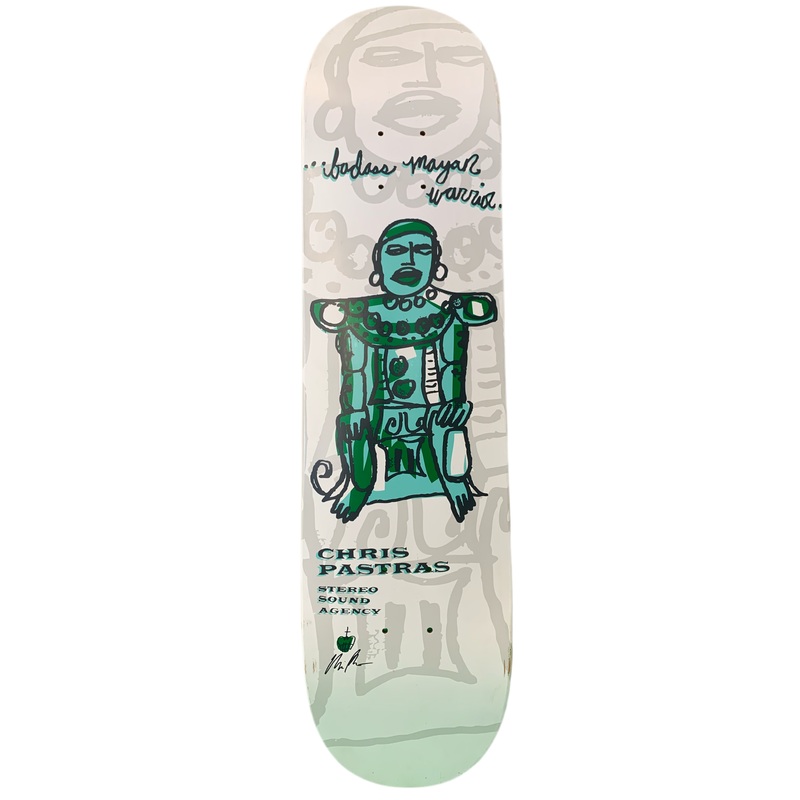 Stereo 2007 Chris Pastras Limited Artist Series Badass Mayan Warrior 7.75″ Classic Skateboard Deck